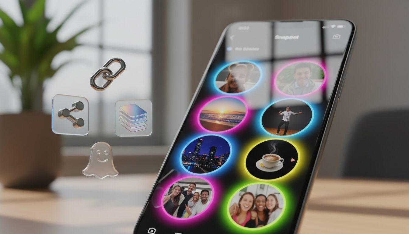 Snapchat : Découvrez les multi-snaps, le partage de liens, l’accès simplifié aux stories et le mode Fantôme temporaire