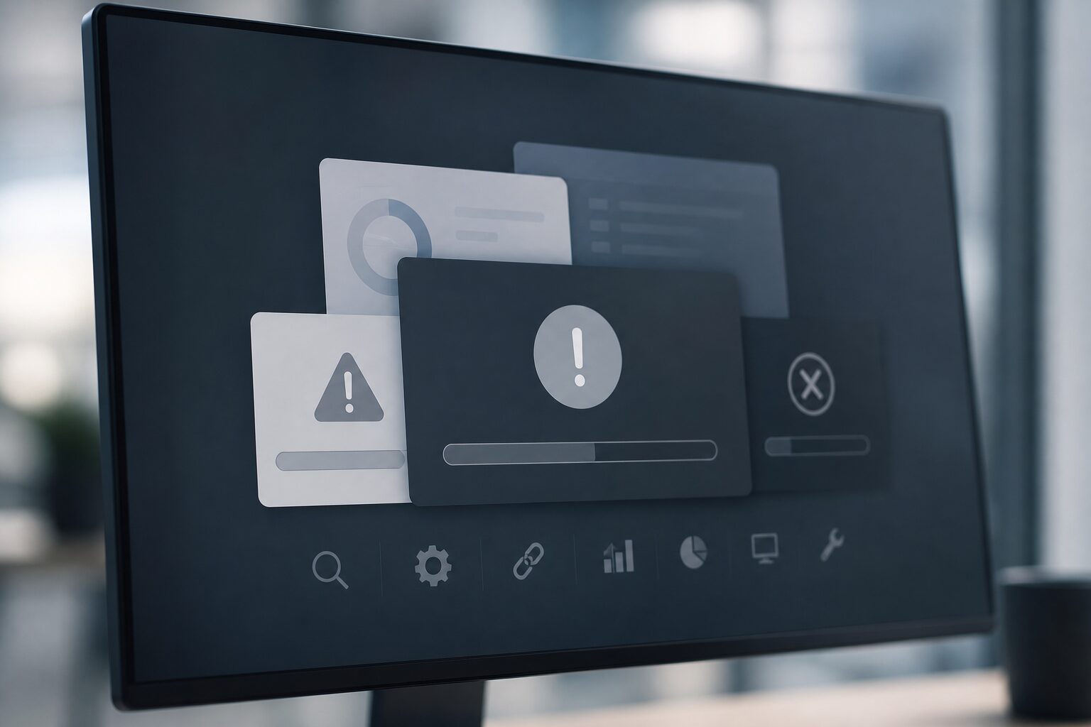 Écran outils SEO alertes service down