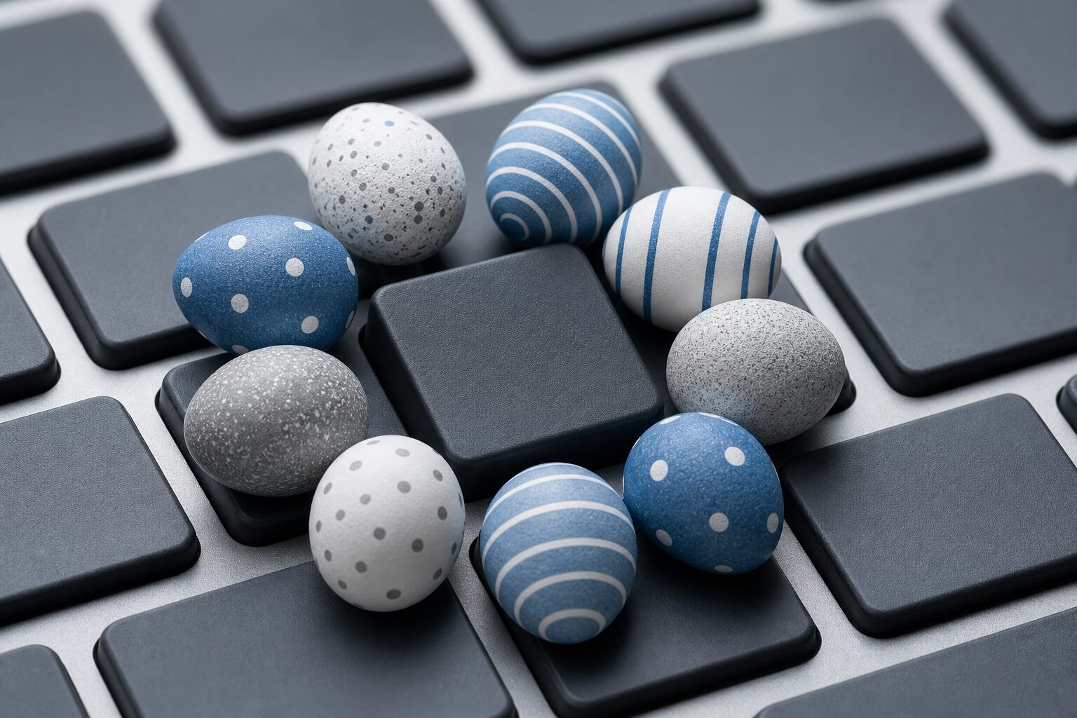 Clavier œufs Pâques tech ludique